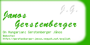 janos gerstenberger business card